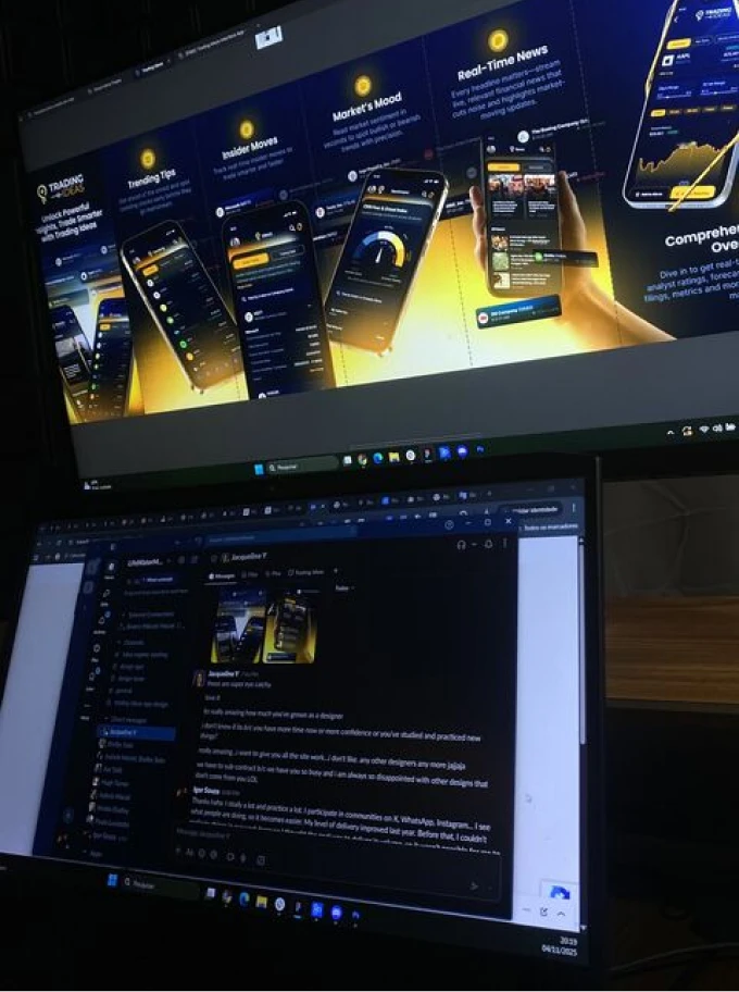 The Trading Ideas landing page on screen